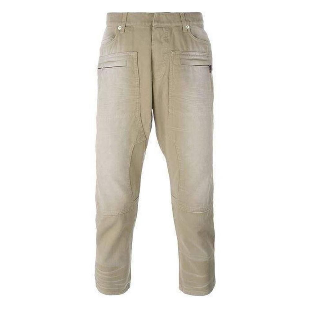 Balmain - Tan Cropped Jeans - US 31